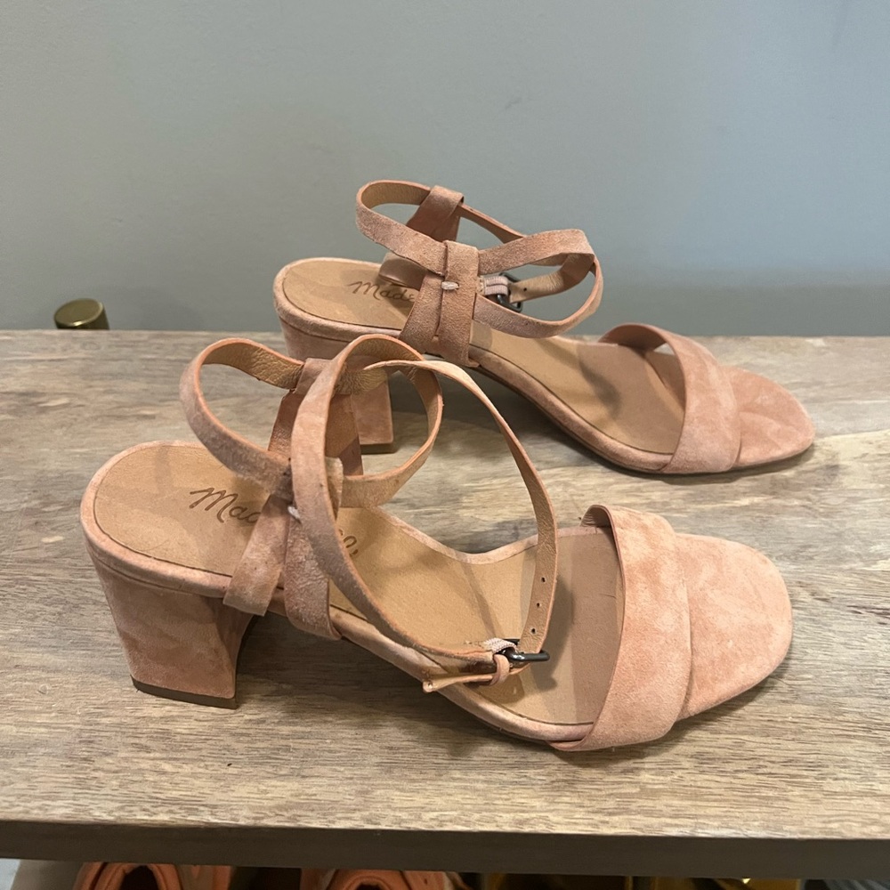Madewell Kora Ankle Strap Sandal - Suede Ground Clay - Picture 6 of 9